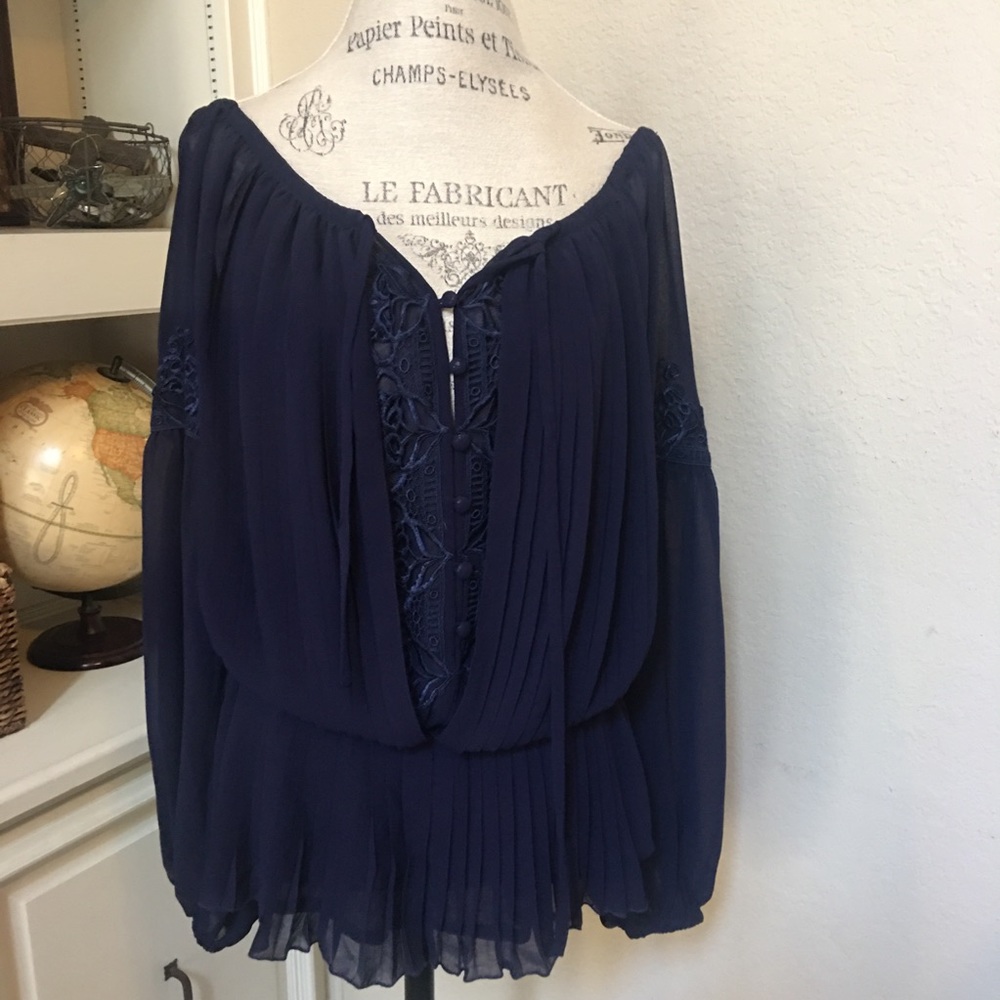Dark Blue Shear Blouse